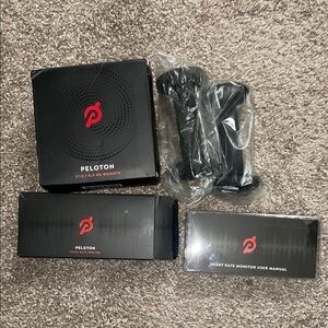 Peloton Black Weights and Heart Rate Monitor Set